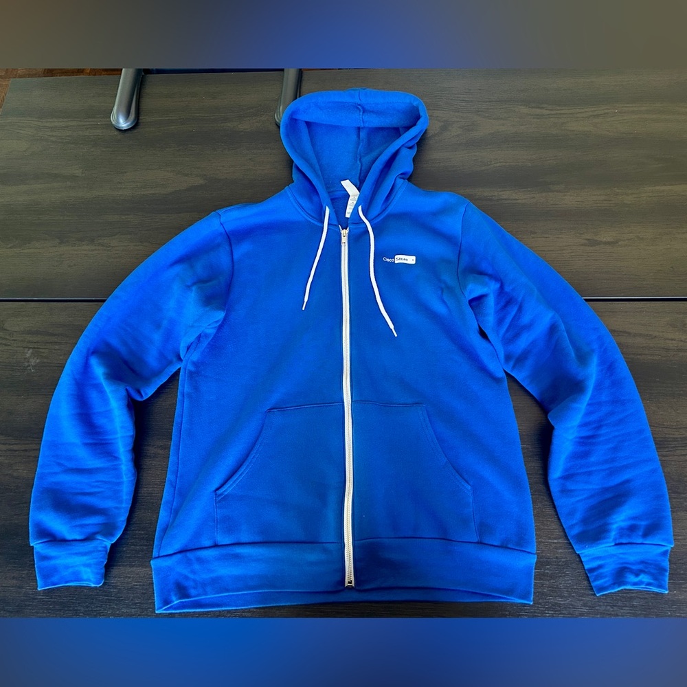 Cisco Store blue medium zip-up hoodie sweater